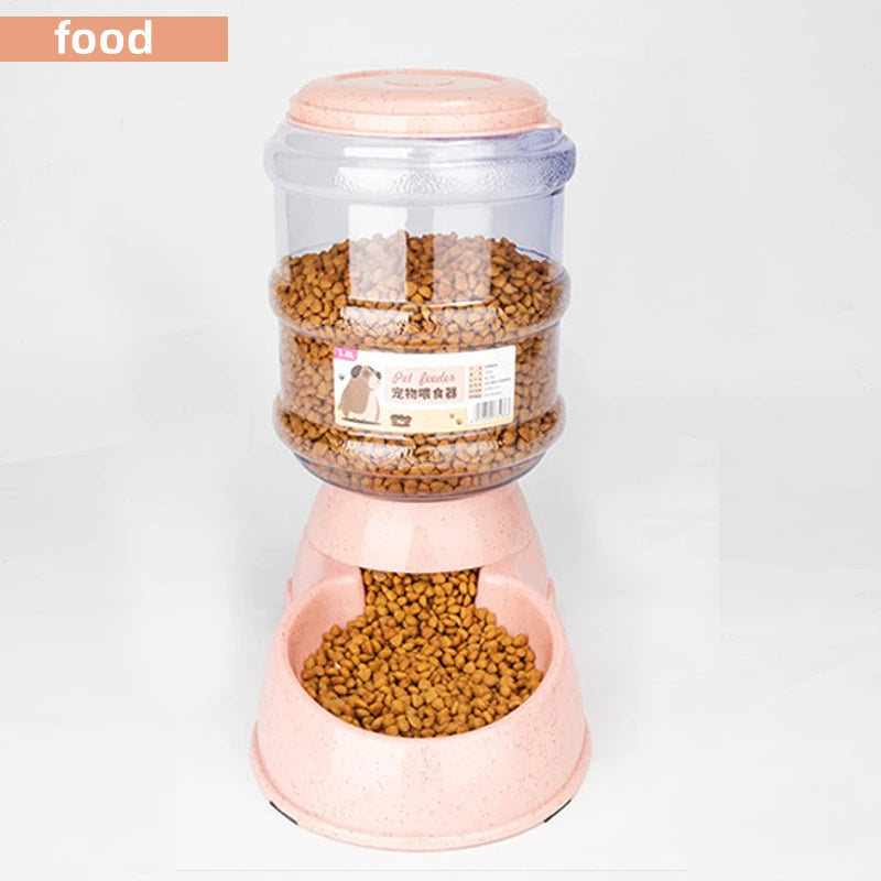 Large Capacity Pet Feeder & Water Bowl – Automatic & Convenient