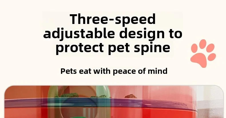 Adjustable Slow Feed Pet Bowl – Double & Foldable