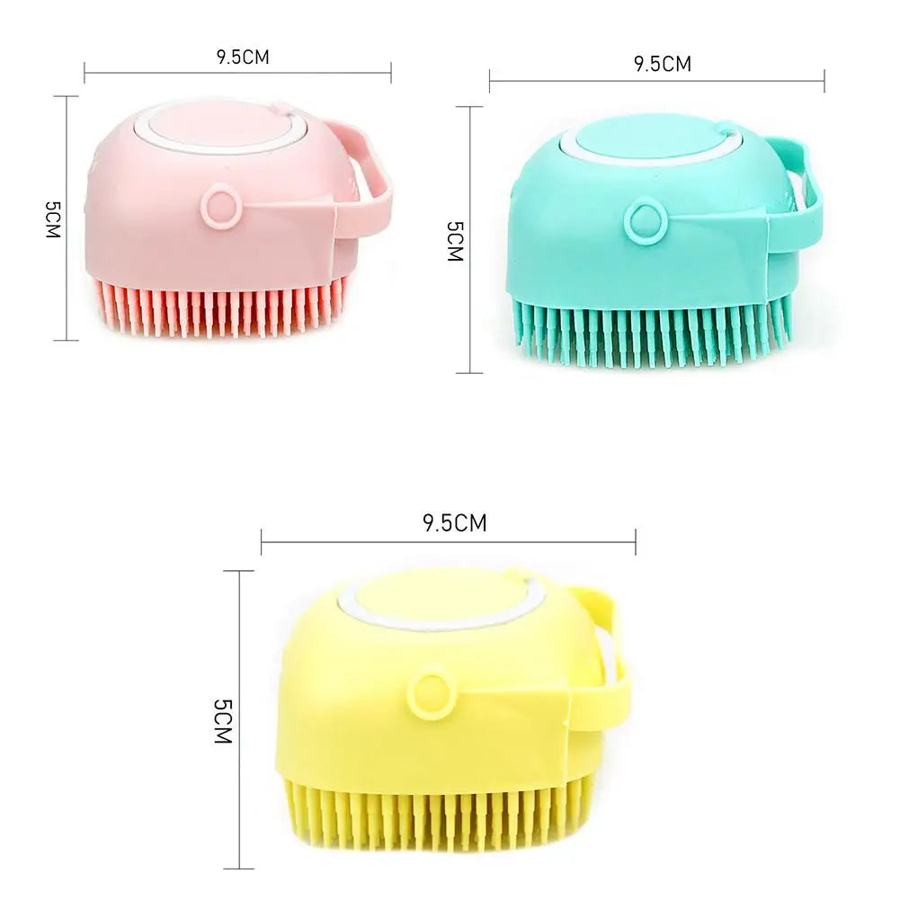 Silicone Pet Shampoo Brush – Soft & Gentle