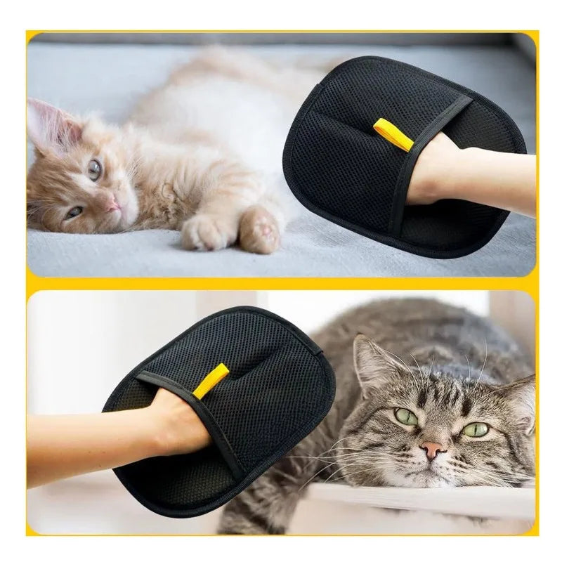 Pet Grooming Gloves – Hair Remover for Dogs & Cats