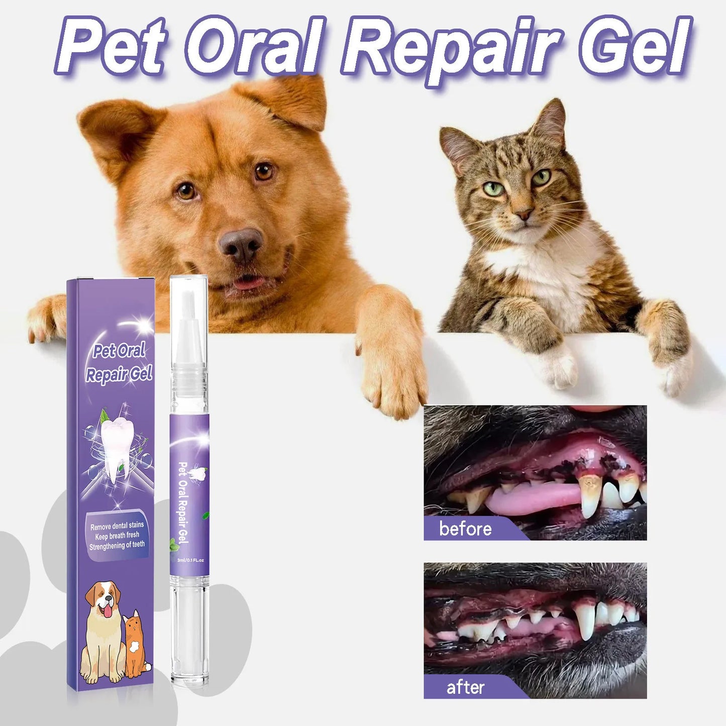 Pet Oral Gel – Freshens Breath & Fights Tartar