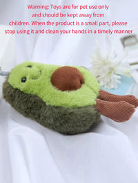 Cute Avocado Plush Pet Toy – Soft & Fun