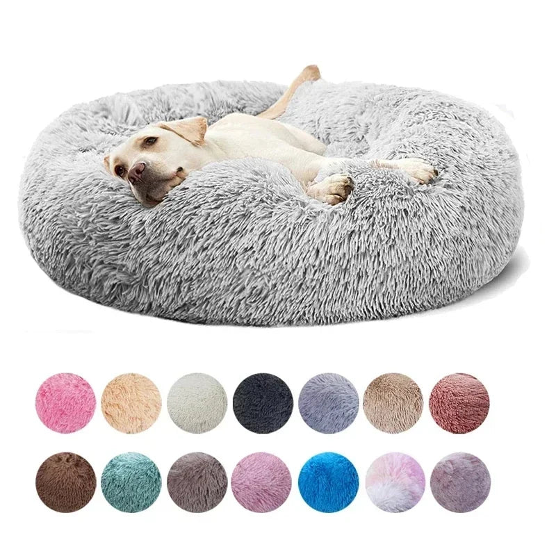 Super Soft Plush Donut Cat Bed – Washable & Cozy