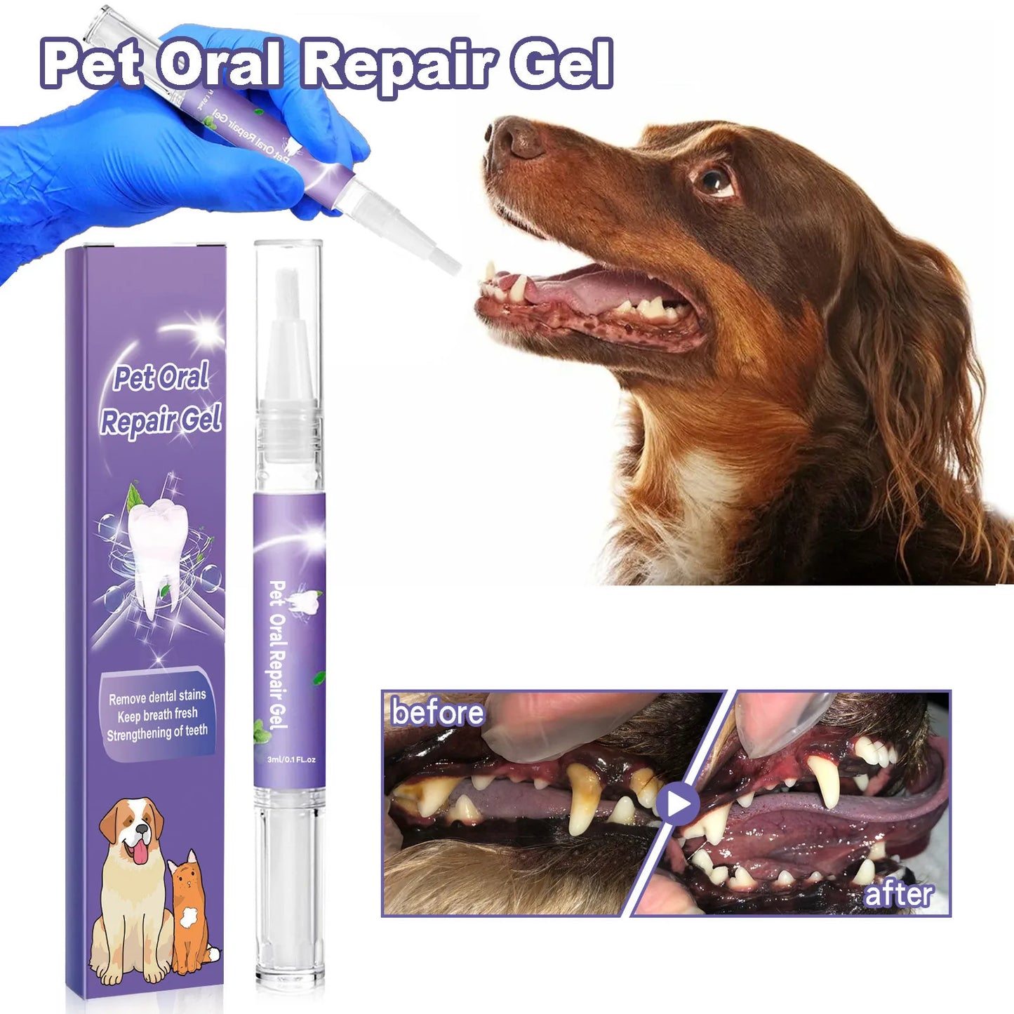 Pet Oral Gel – Freshens Breath & Fights Tartar