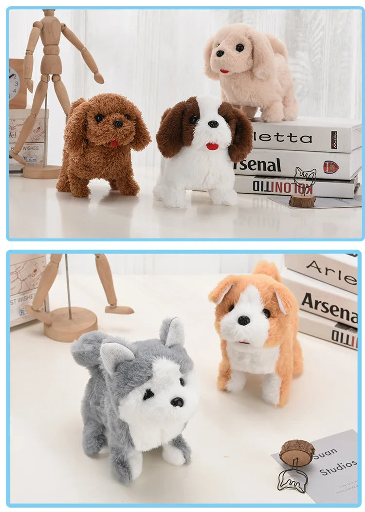 Interactive Plush Puppy Toy – Walks, Barks & Wags Tail