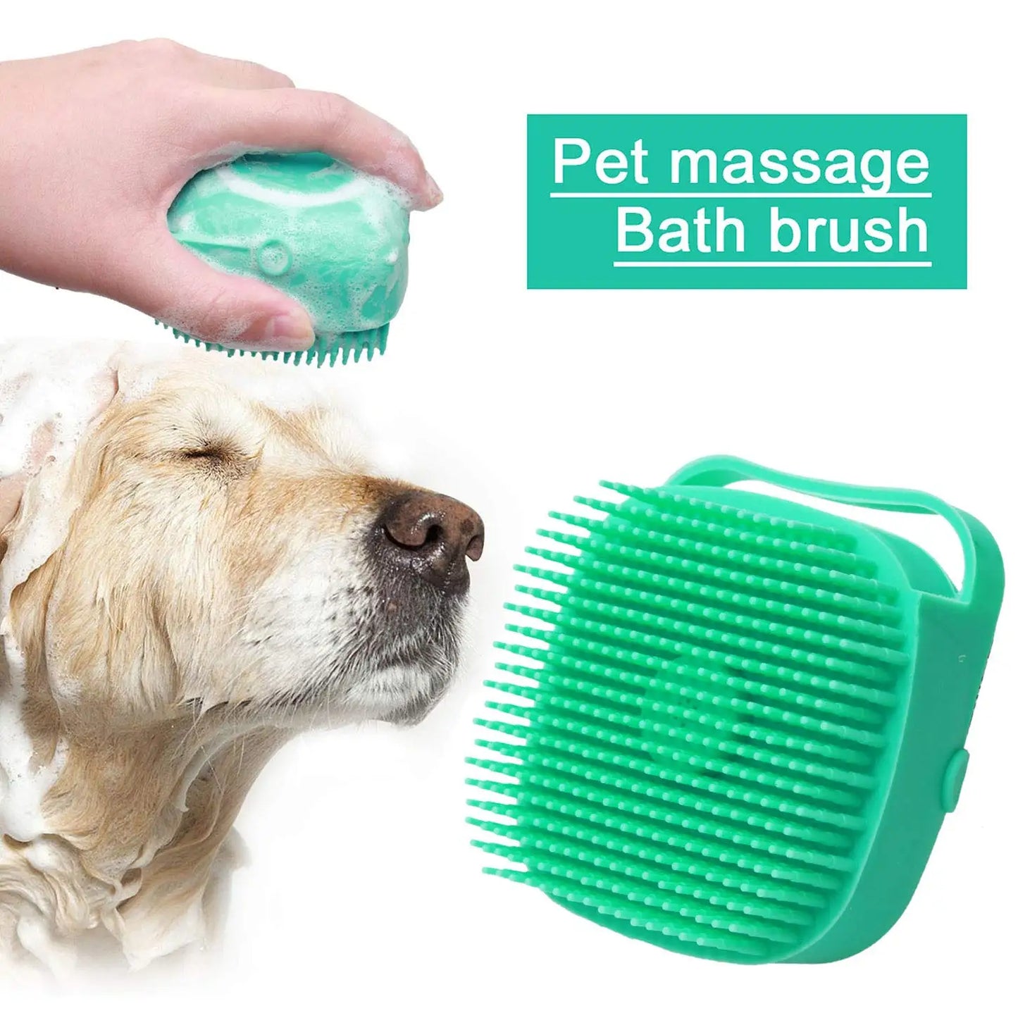 Silicone Pet Shampoo Brush – Soft & Gentle