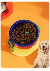 Adjustable Slow Feed Pet Bowl – Double & Foldable