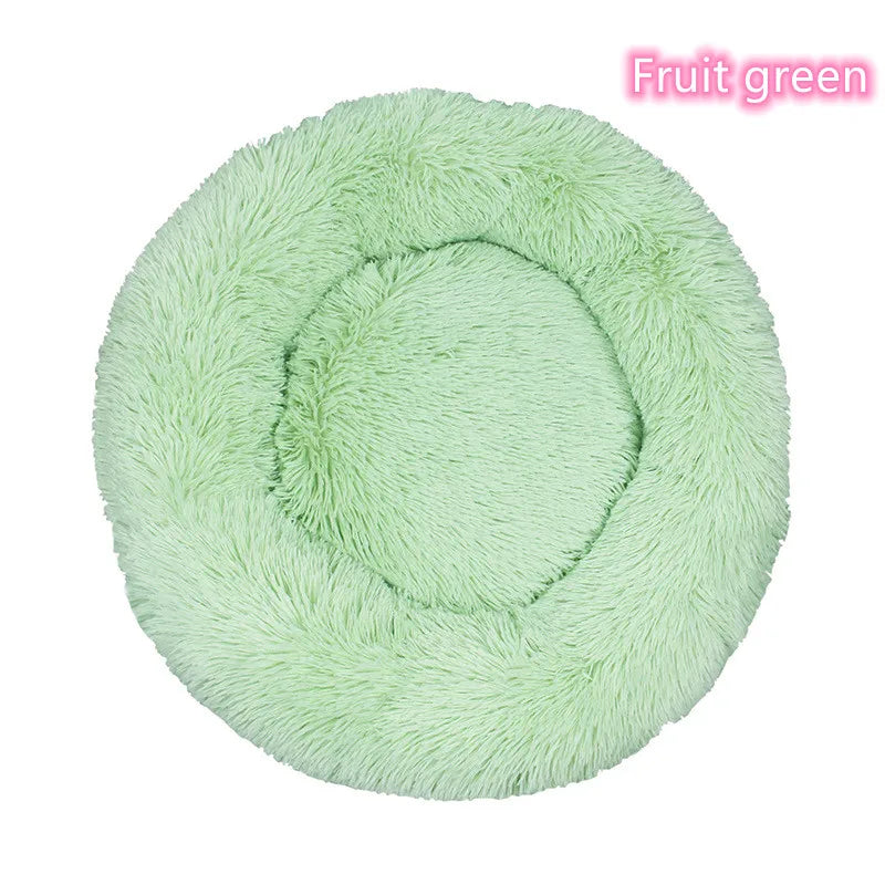 Super Soft Plush Donut Cat Bed – Washable & Cozy