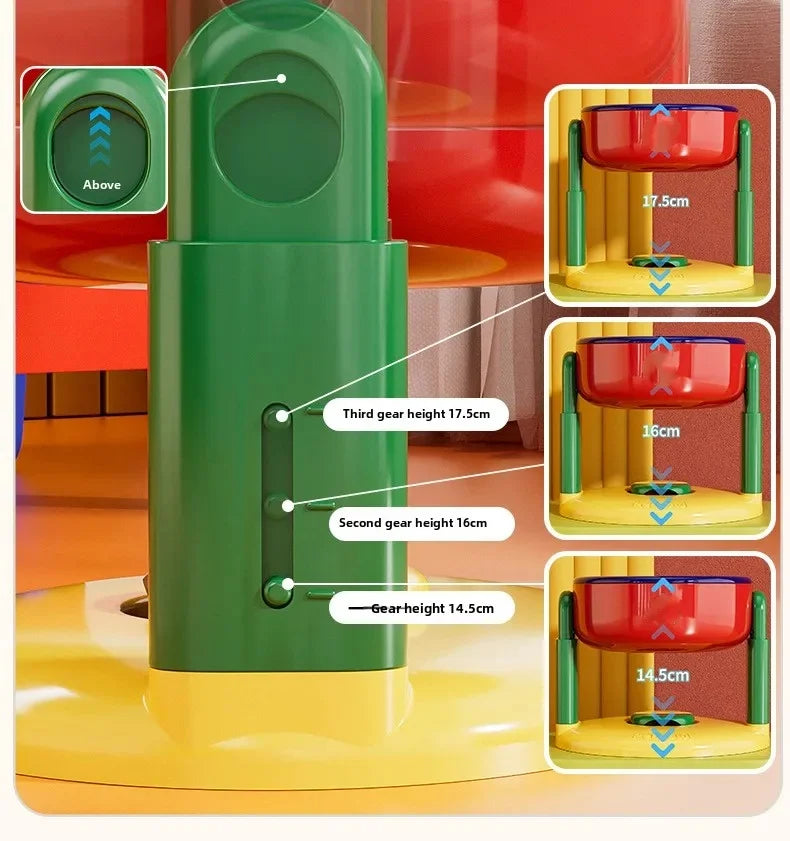 Adjustable Slow Feed Pet Bowl – Double & Foldable