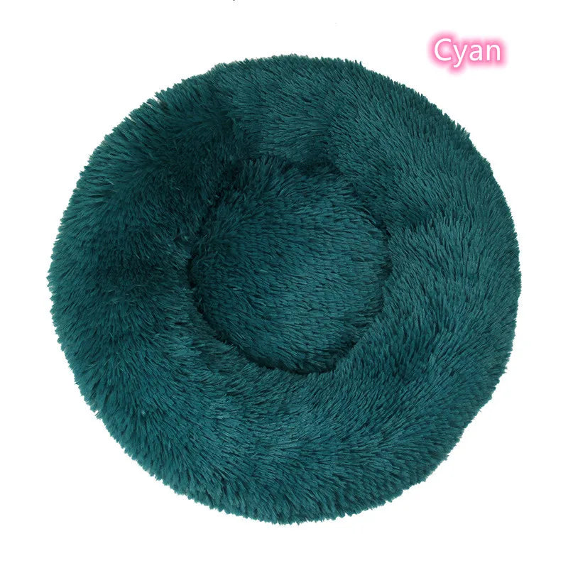 Super Soft Plush Donut Cat Bed – Washable & Cozy