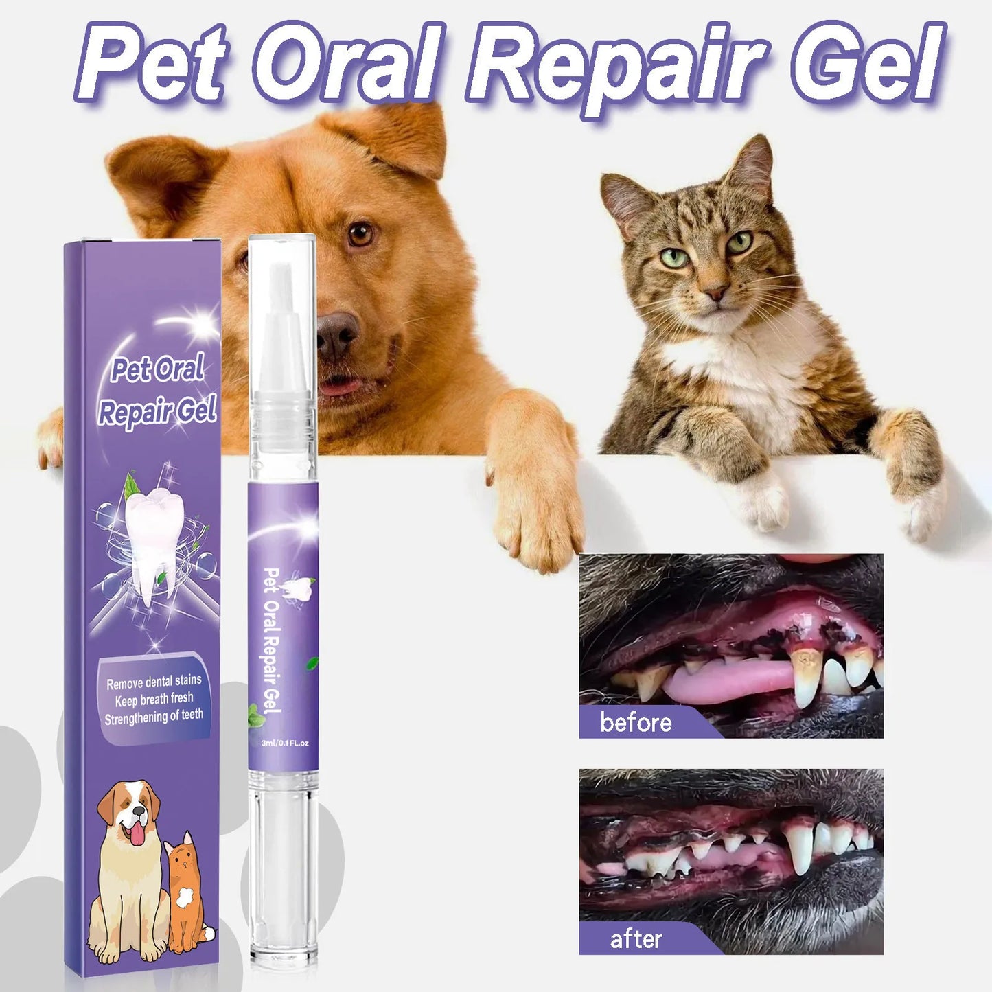 Pet Oral Gel – Freshens Breath & Fights Tartar