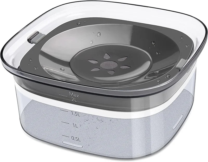2L Anti-Splash Pet Water Bowl – Large Capacity