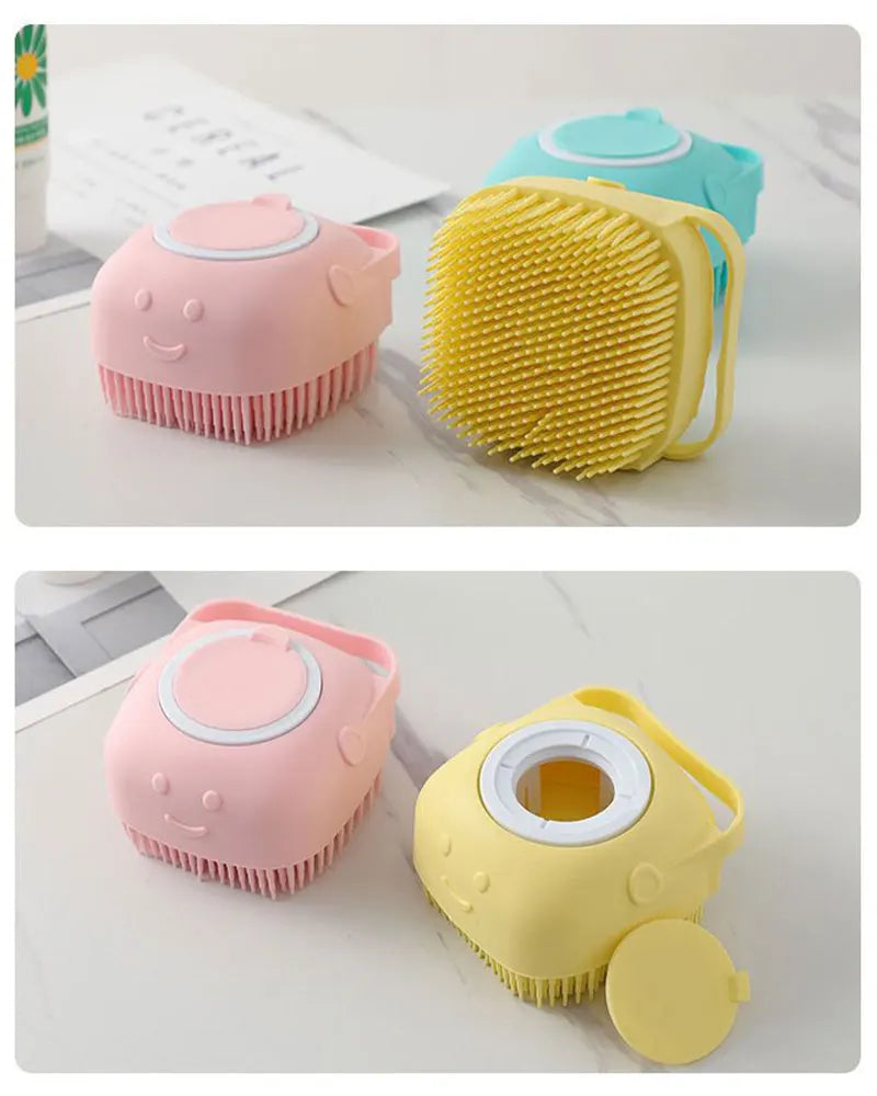 Silicone Pet Bath Brush – Soft & Gentle Grooming