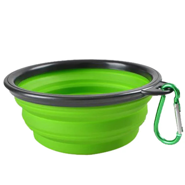 Collapsible Silicone Pet Bowl – Portable with Carabiner