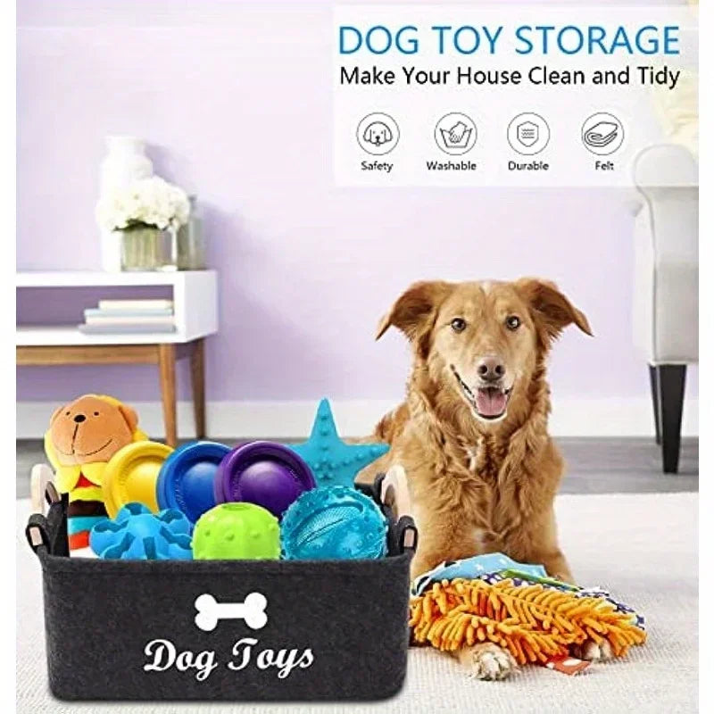 Felt Pet Toy Storage Box – Organize with Ease